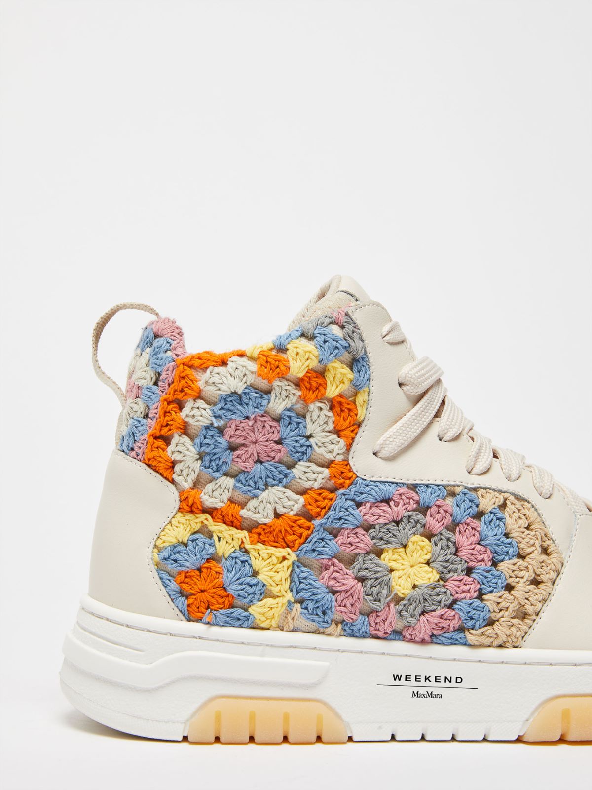 Crochet-knit cotton sneakers - MULTICOLOUR - Weekend Max Mara - 5