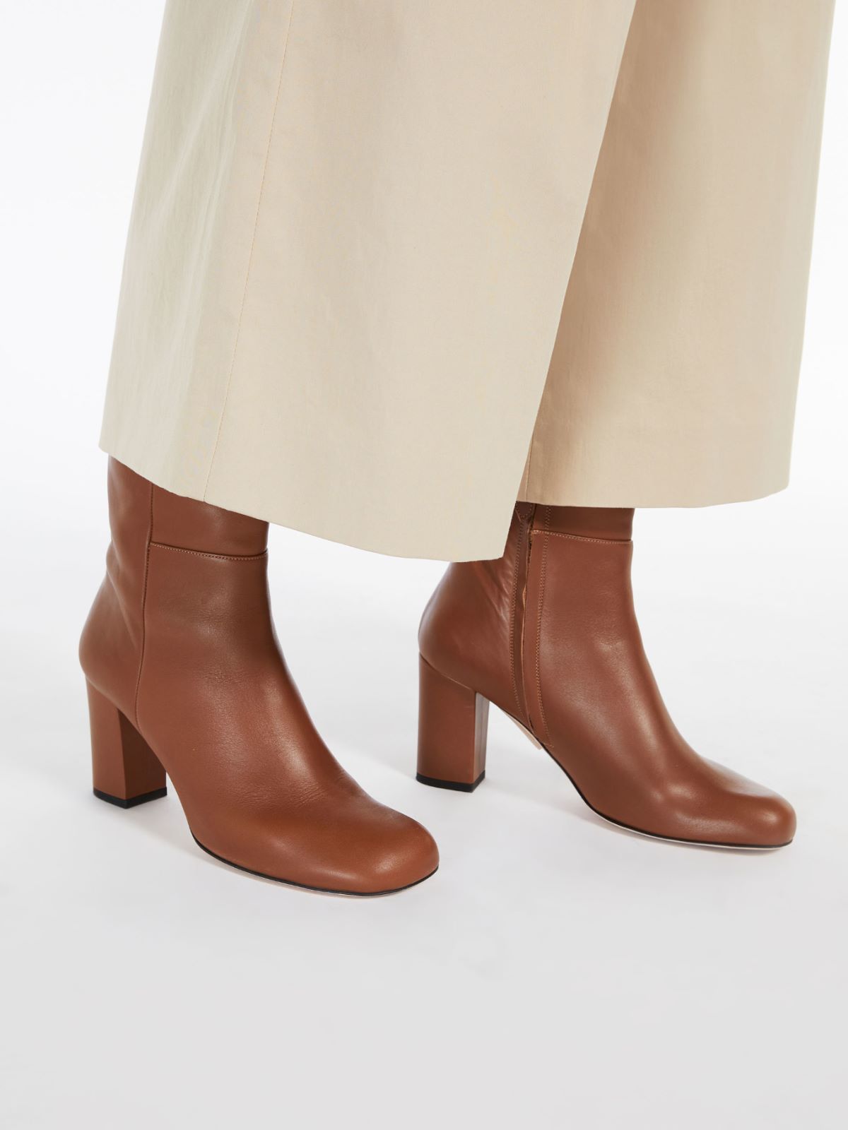 Leather ankle boots - TOBACCO - Weekend Max Mara - 5