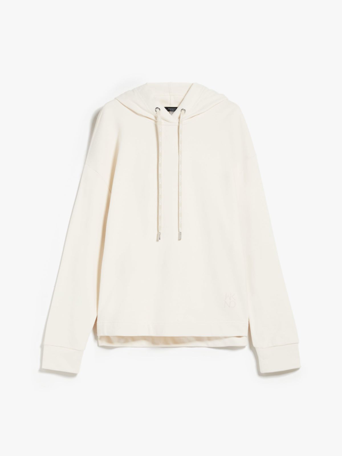 Oversized organic cotton hoodie, ivory | Weekend Max Mara