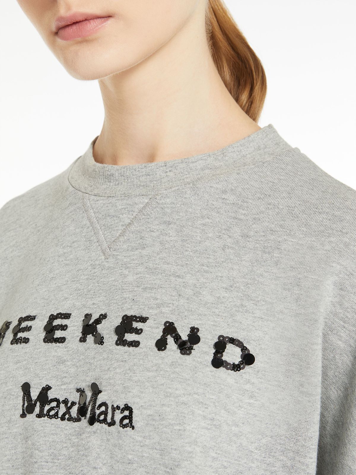 Printed jersey sweatshirt - MEDIUM GREY - Weekend Max Mara - 5