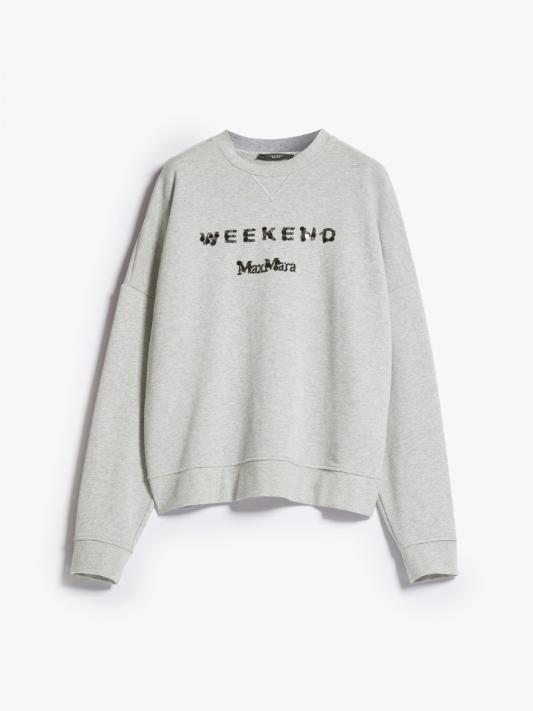 Printed jersey sweatshirt - MEDIUM GREY - Weekend Max Mara