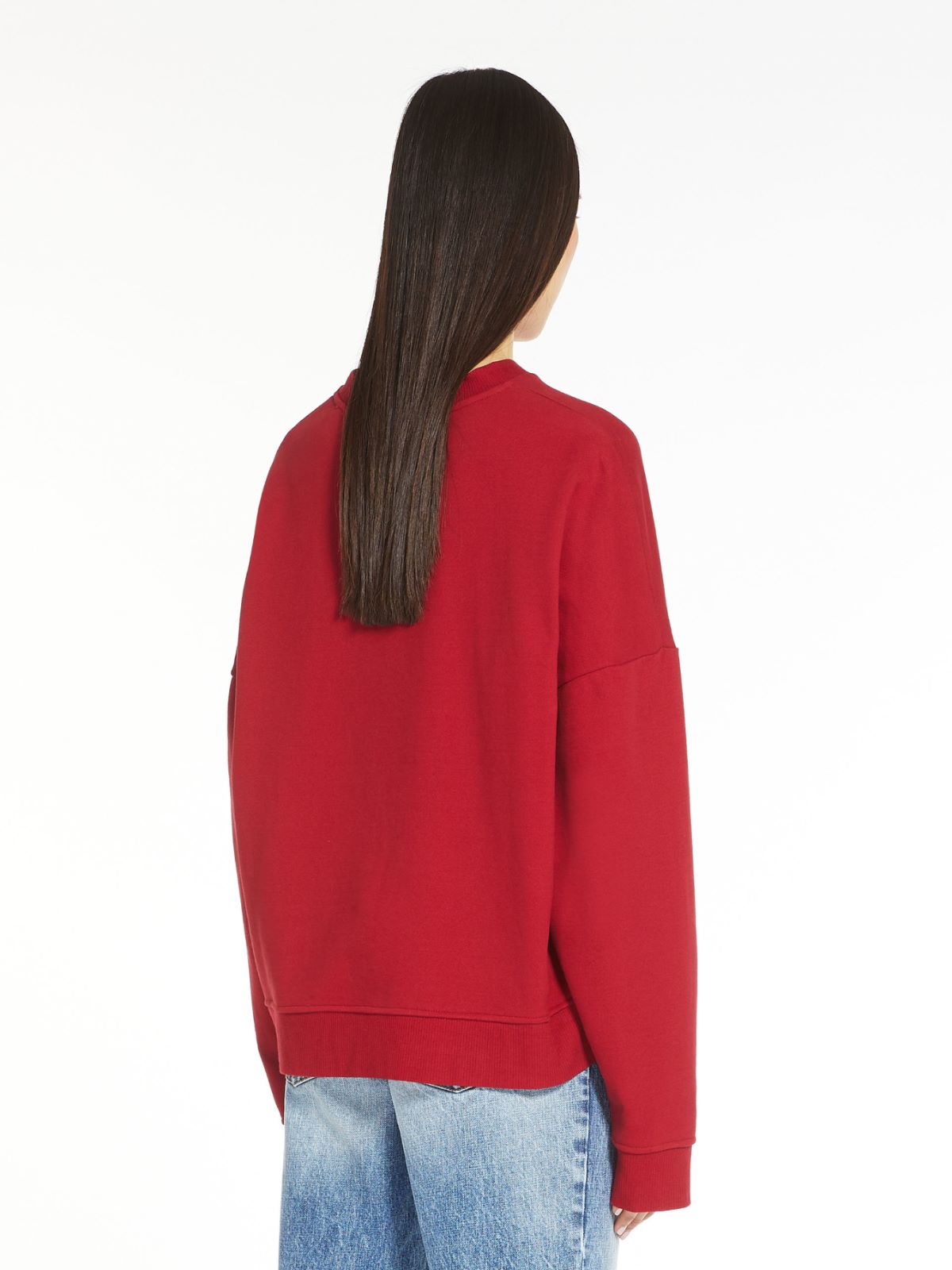 Printed jersey sweatshirt - RED - Weekend Max Mara - 3