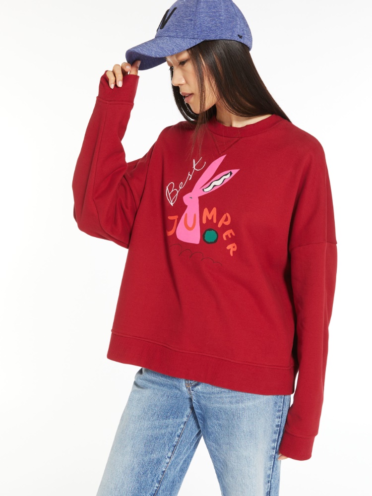 Printed jersey sweatshirt - RED - Weekend Max Mara