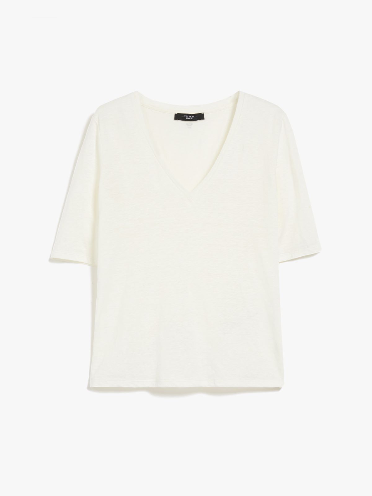 T-shirt in linen jersey - WHITE - Weekend Max Mara - 6