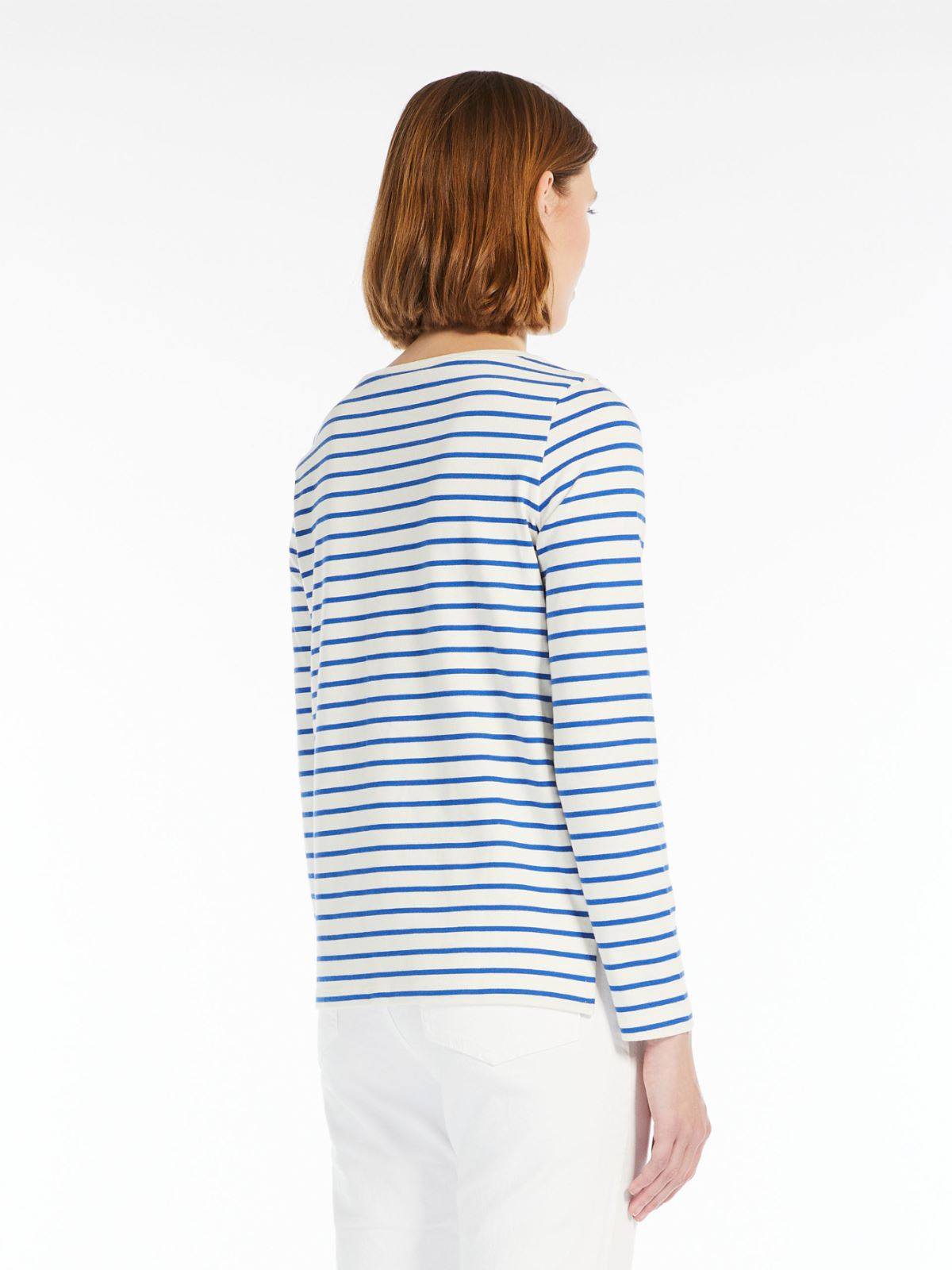 Striped jersey T-shirt - CORNFLOWER BLUE - Weekend Max Mara - 3