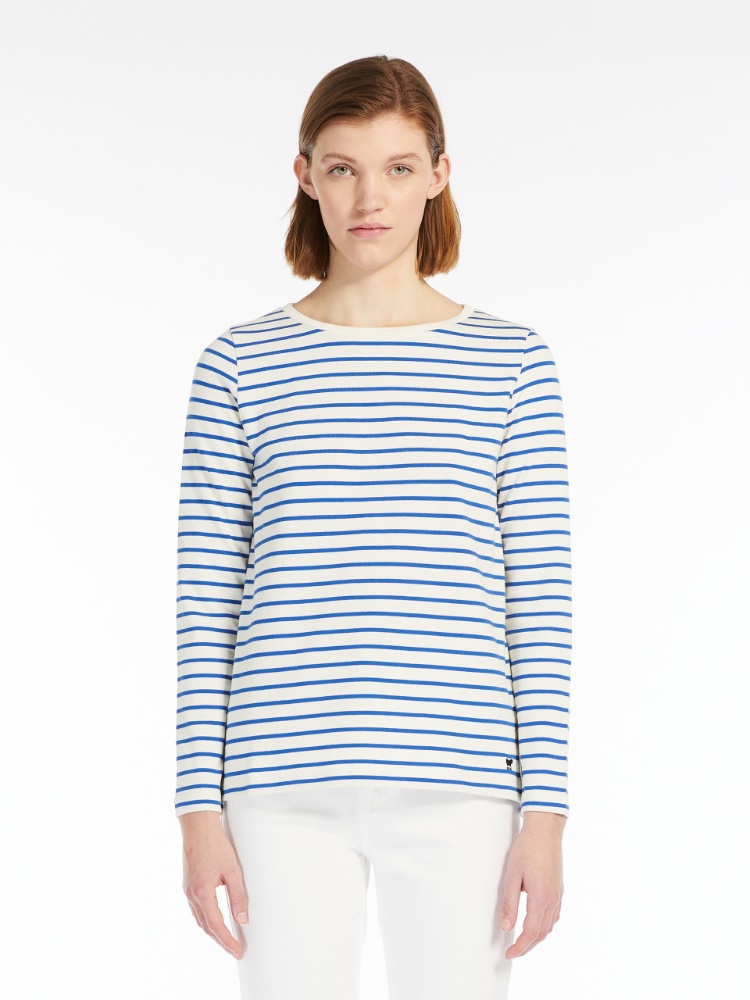 Striped jersey T-shirt - CORNFLOWER BLUE - Weekend Max Mara