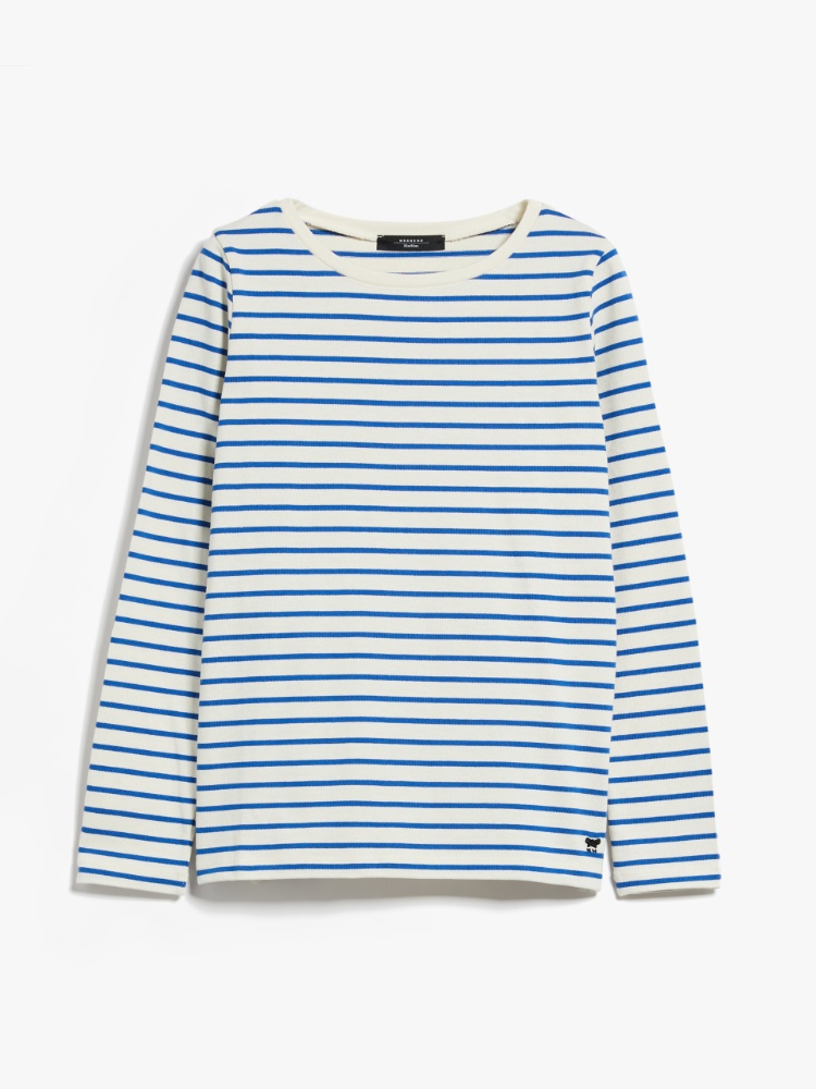 Striped jersey T-shirt - CORNFLOWER BLUE - Weekend Max Mara