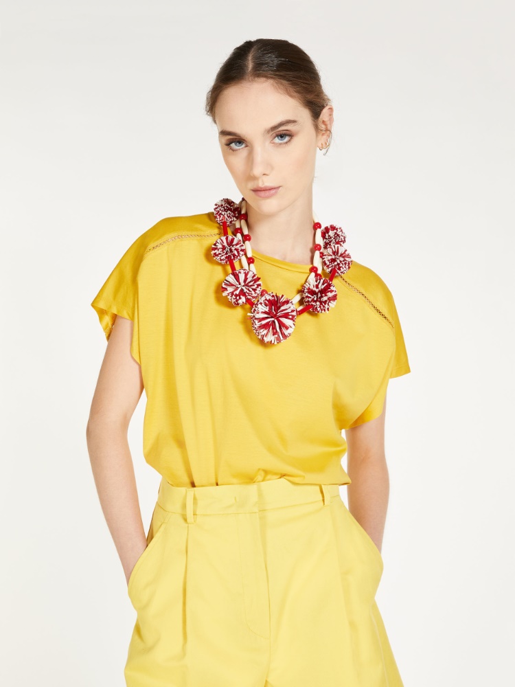 T-shirt in cotton jersey - BRIGHT YELLOW - Weekend Max Mara