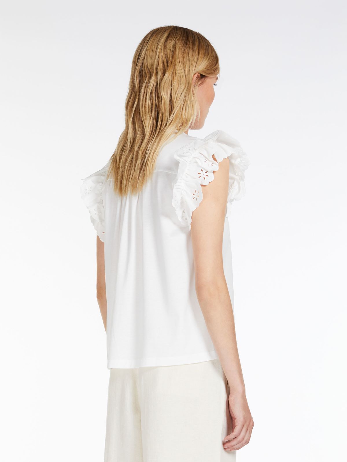 Cotton poplin blouse - WHITE - Weekend Max Mara - 3