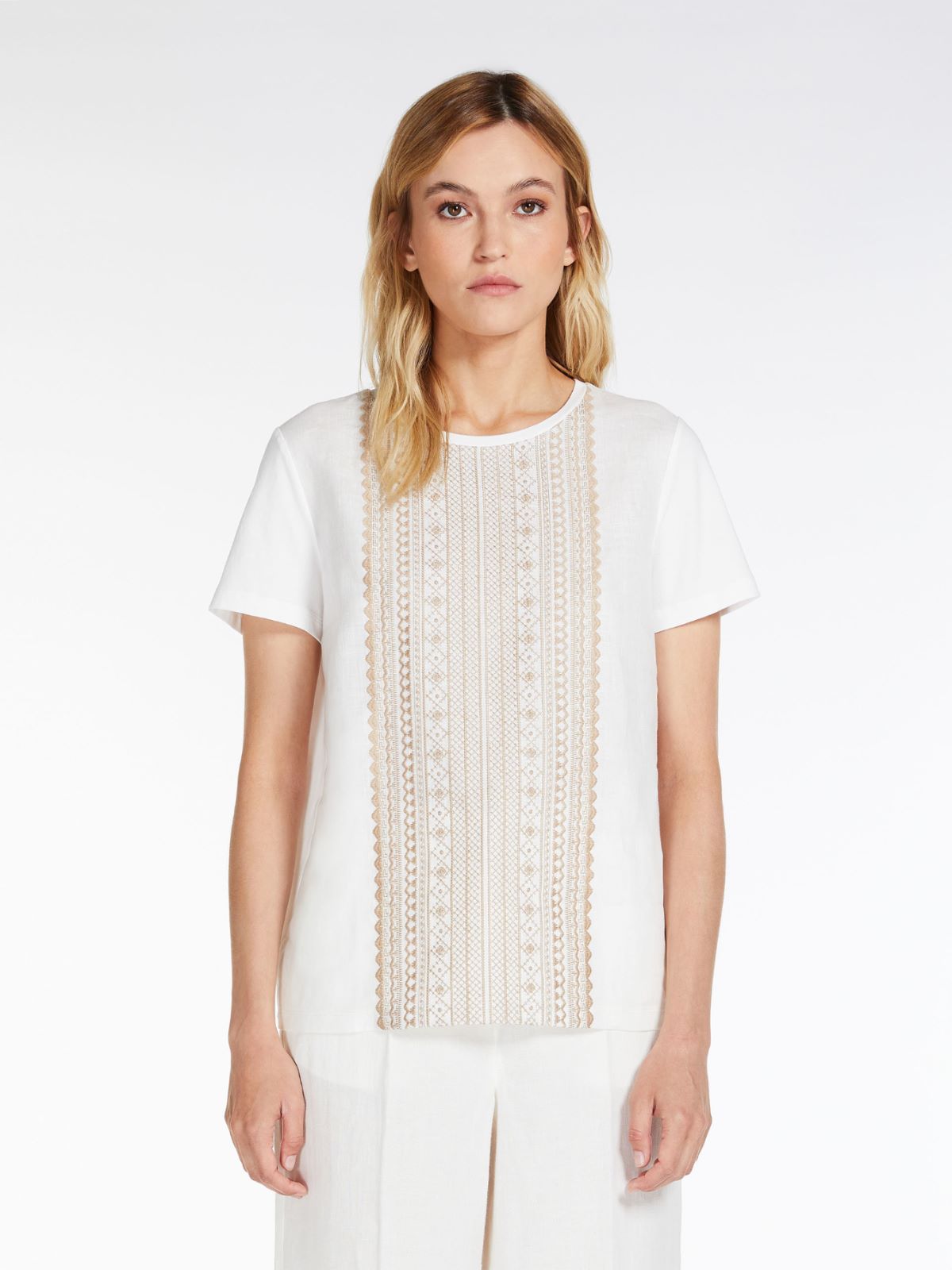 Embroidered T-shirt - WHITE - Weekend Max Mara - 2