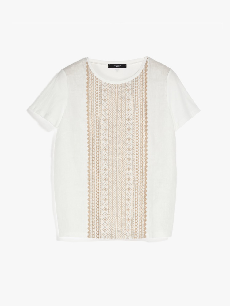 Embroidered T-shirt - WHITE - Weekend Max Mara