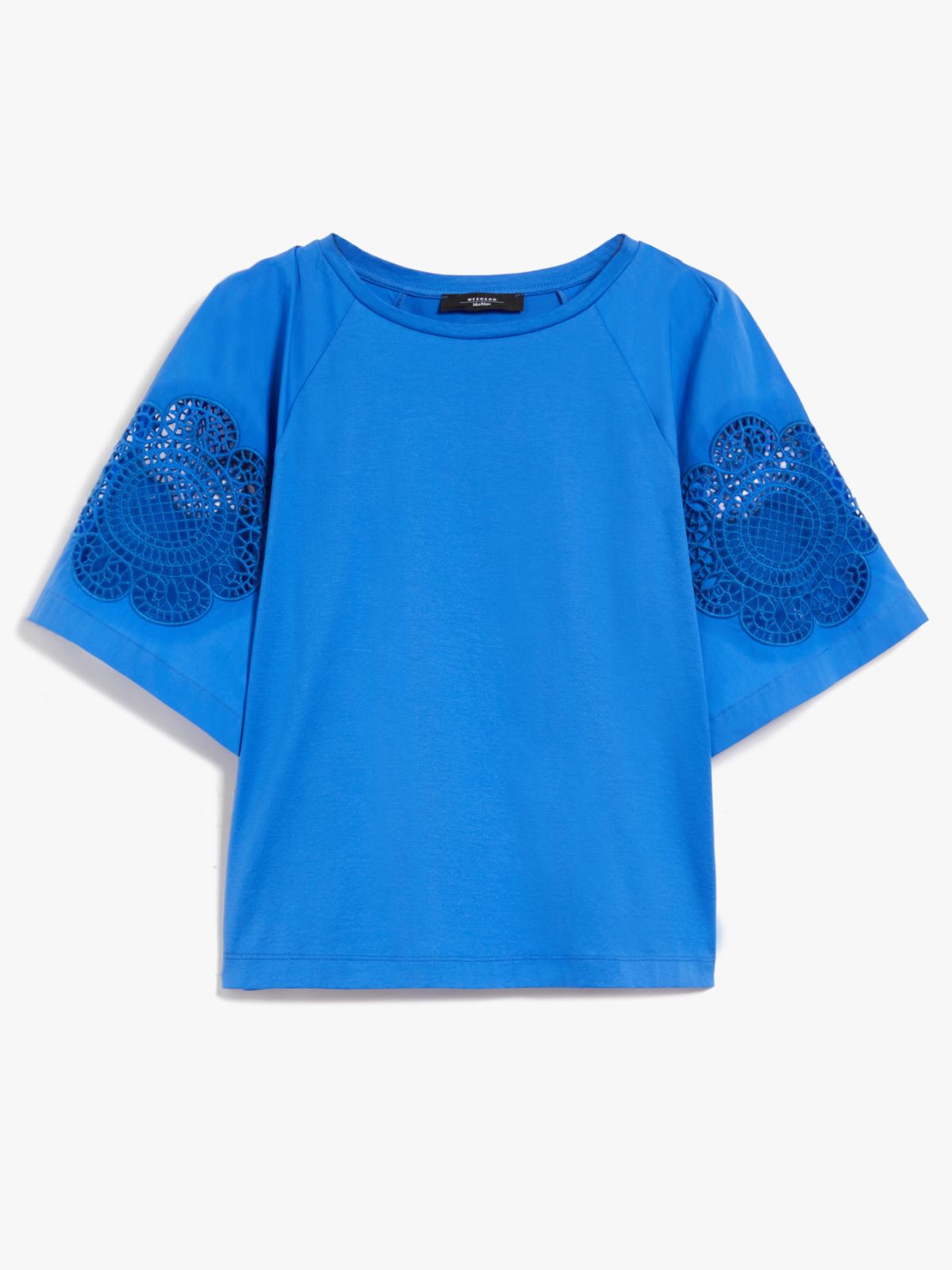 Cotton jersey T-shirt - CORNFLOWER BLUE - Weekend Max Mara - 6
