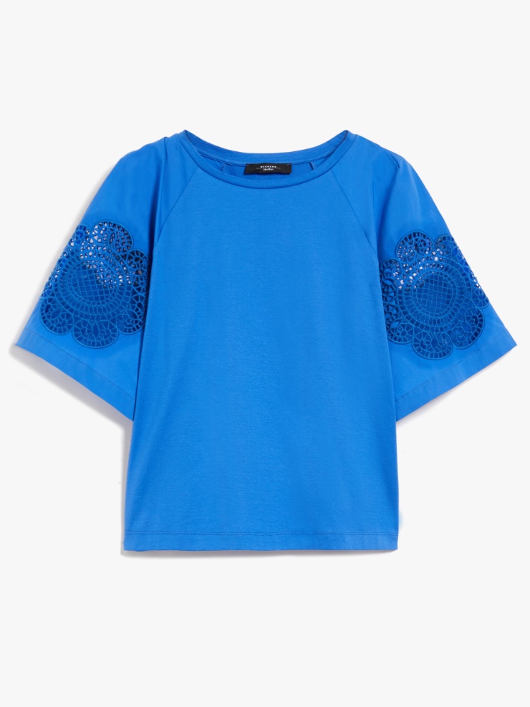 Cotton jersey T-shirt - CORNFLOWER BLUE - Weekend Max Mara - 2