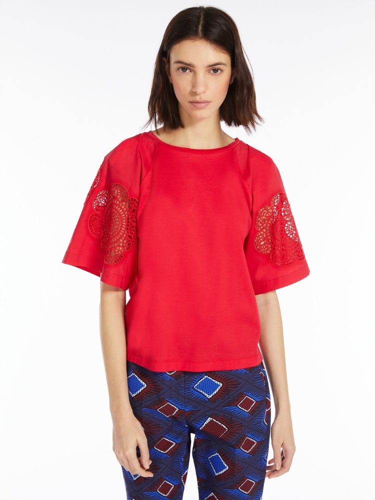 T-shirt in jersey di cotone - ROSSO - Weekend Max Mara