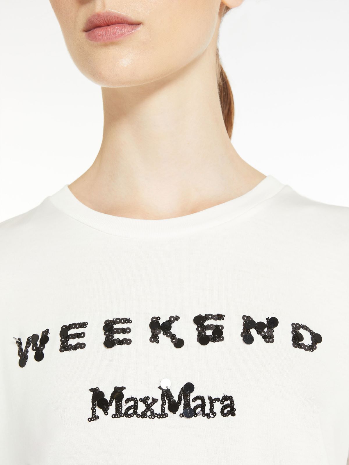 T-shirt in jersey di cotone - BIANCO - Weekend Max Mara - 5