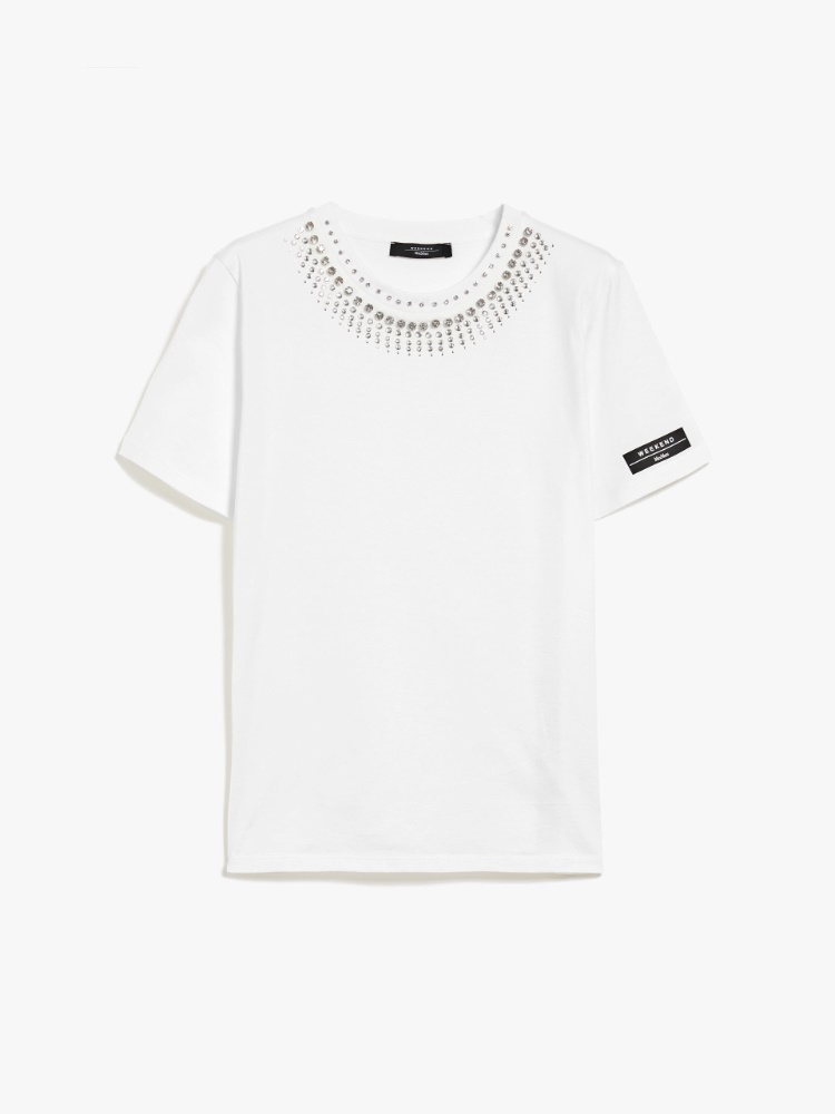 Printed jersey T-shirt - WHITE - Weekend Max Mara