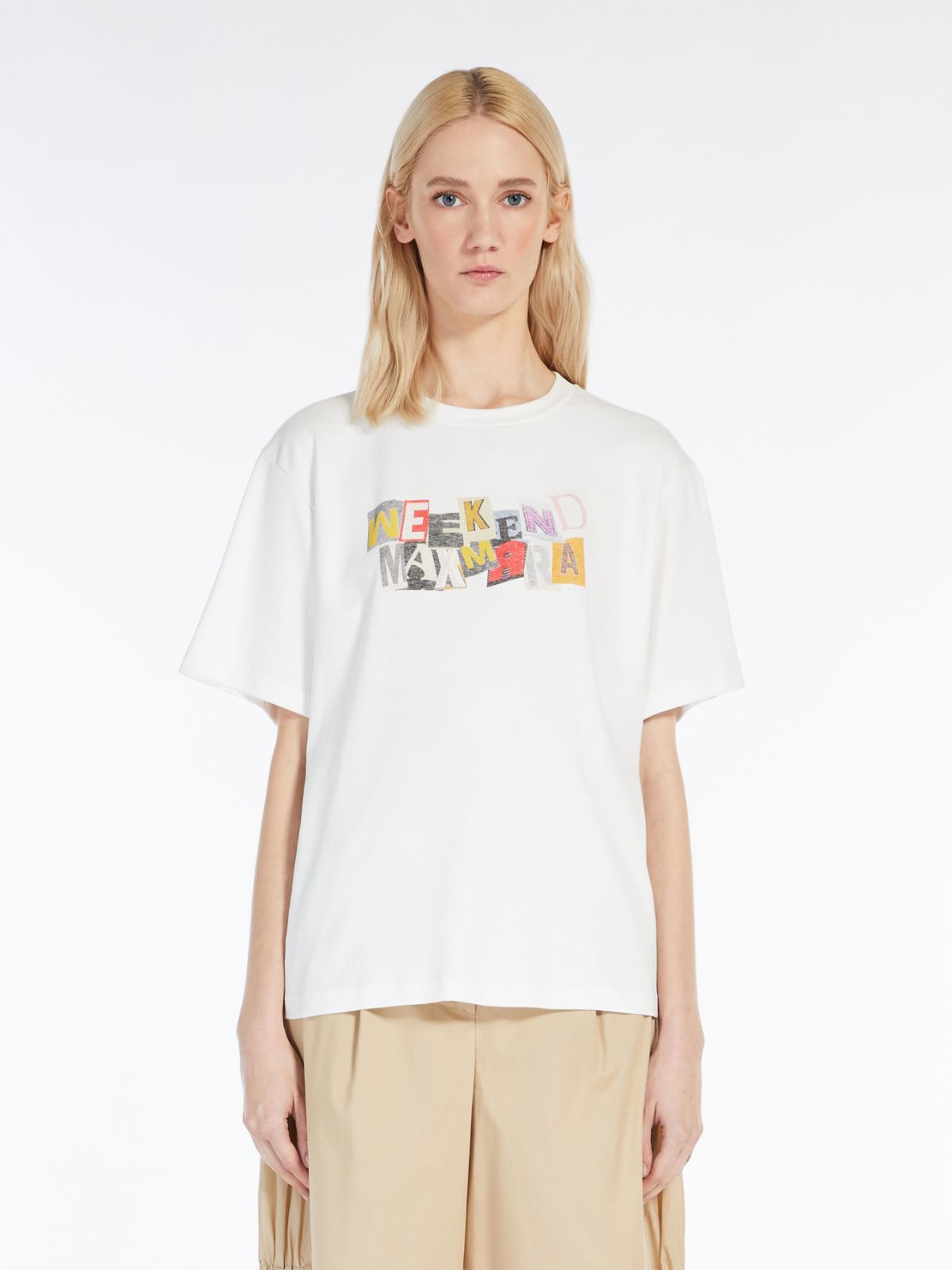 Printed T-shirt - OPTICAL WHITE - Weekend Max Mara - 2