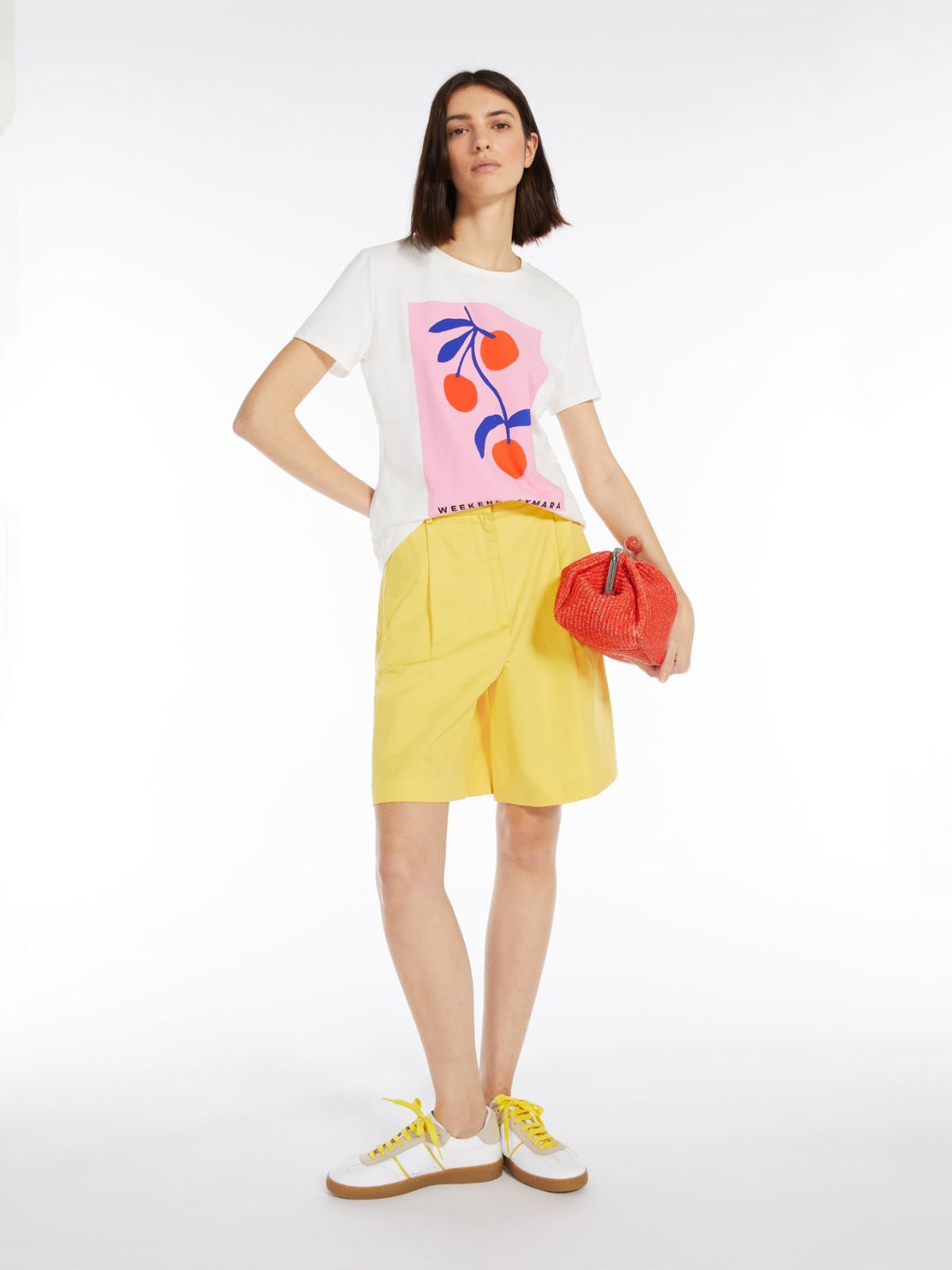 T-shirt in printed jersey - WHITE - Weekend Max Mara