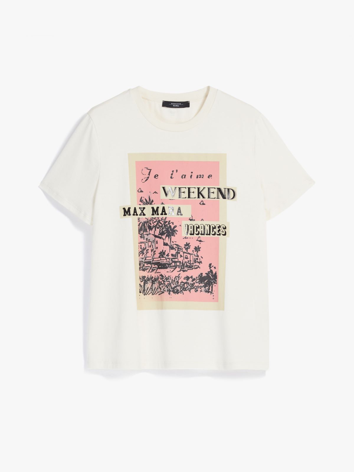 Printed cotton T-shirt - IVORY - Weekend Max Mara - 6