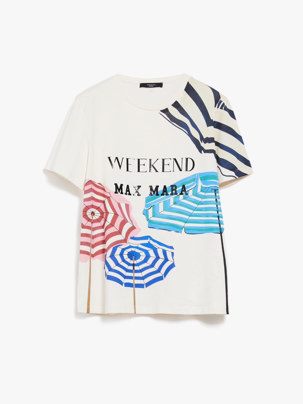 Printed cotton T-shirt - IVORY - Weekend Max Mara - 6
