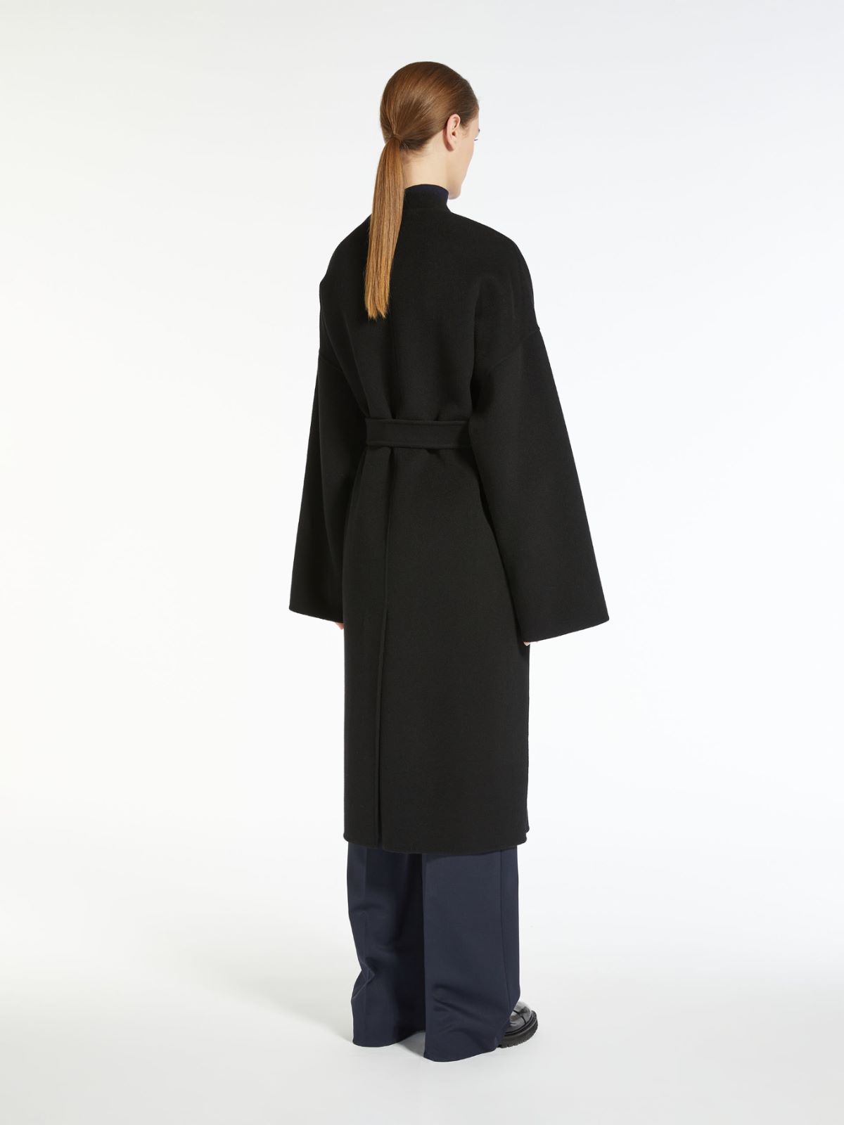 Wool broadcloth coat - BLACK - Weekend Max Mara - 3