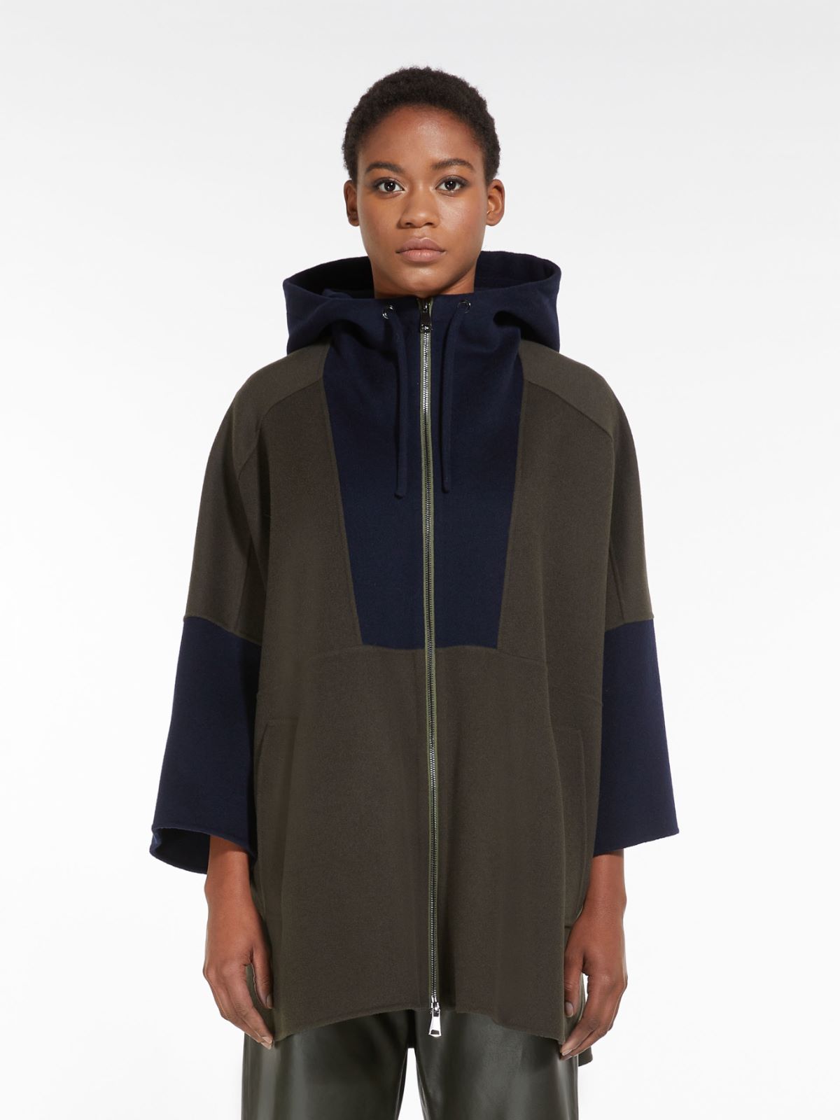 Oversized jacket in wool, kaki | Weekend Max Mara