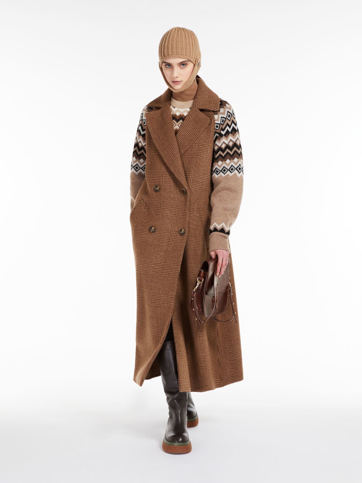 Wool broadcloth coat, caramel