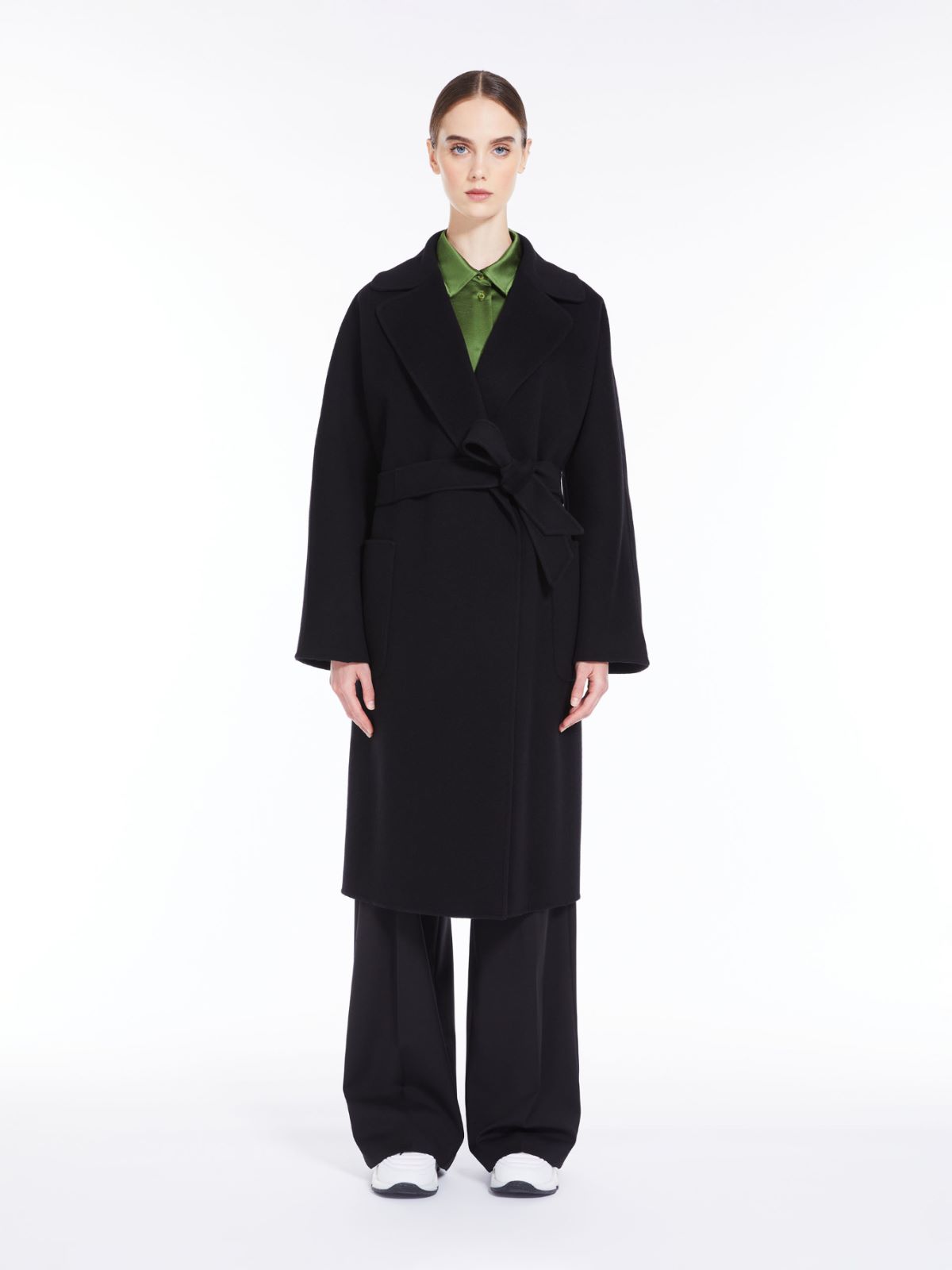Wrap coat in wool - BLACK - Weekend Max Mara - 2