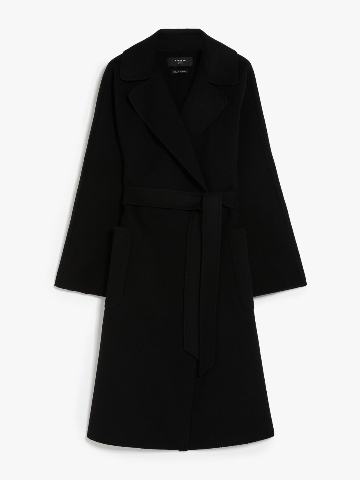 Wrap coat in wool, black | Weekend Max Mara