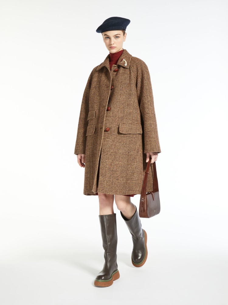 Wool tweed coat - HAZELNUT BROWN - Weekend Max Mara
