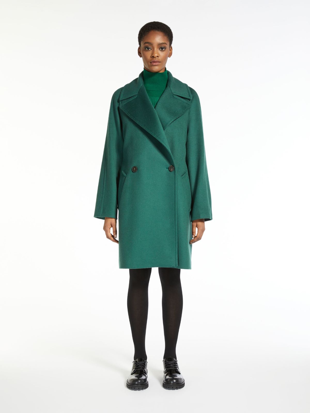 Wool broadcloth coat - GREEN - Weekend Max Mara - 2