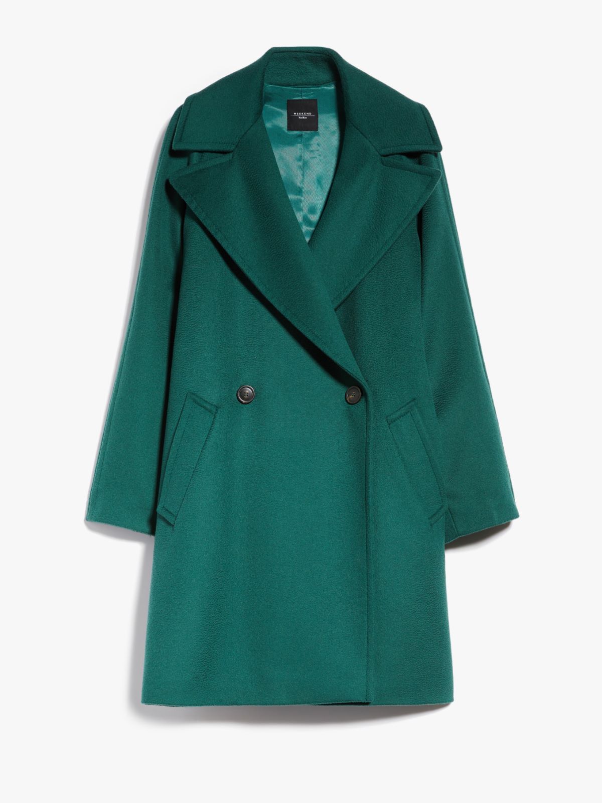 Wool broadcloth coat, green | Weekend Max Mara