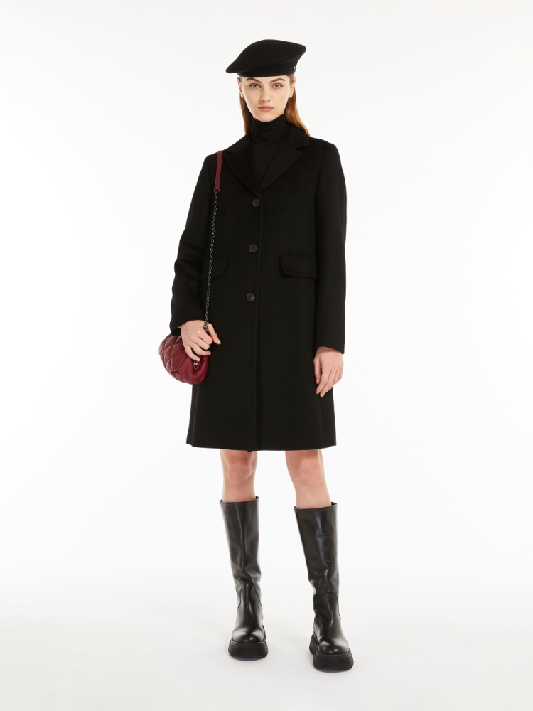 Wool broadcloth coat, red