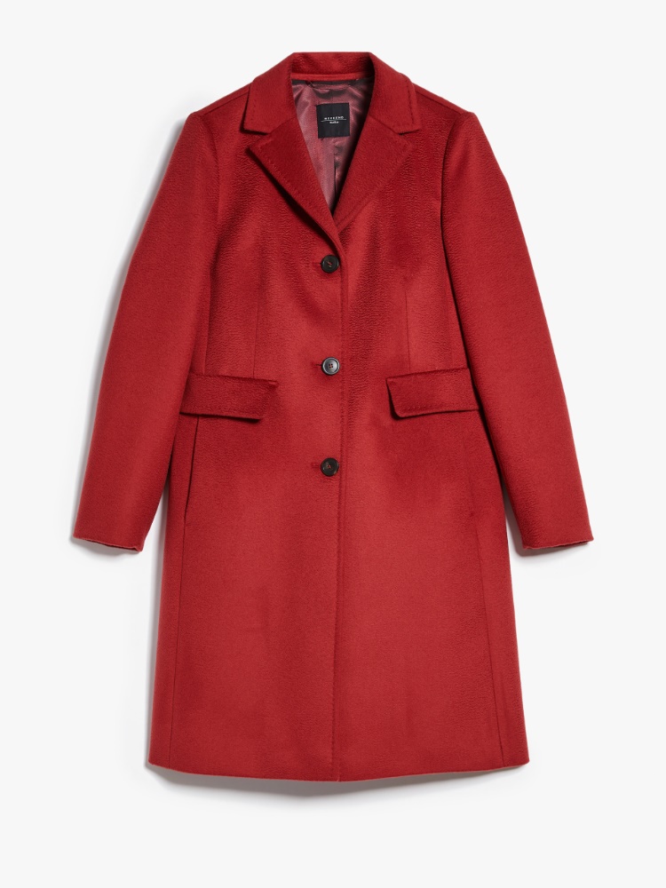 Wool broadcloth coat - RED - Weekend Max Mara