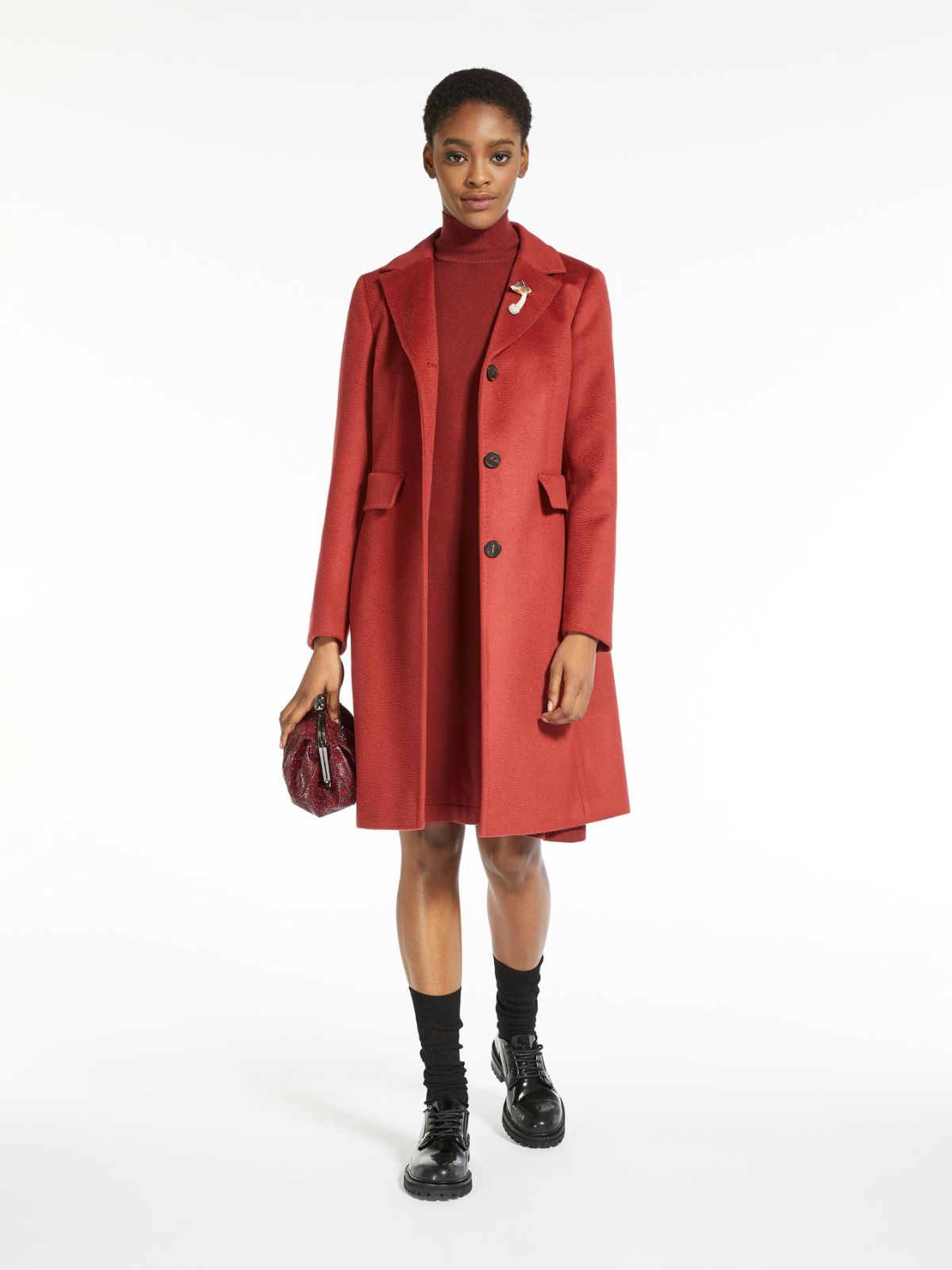 Wool broadcloth coat, red | Weekend Max Mara