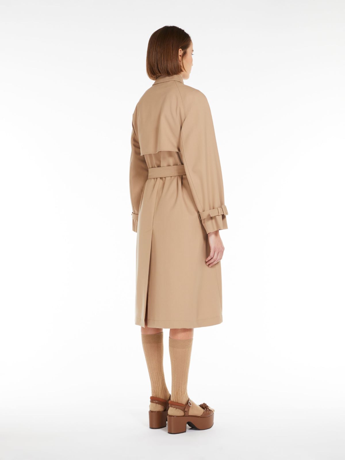 Double-breasted trench coat in showerproof fabric - CAMEL - Weekend Max Mara - 3