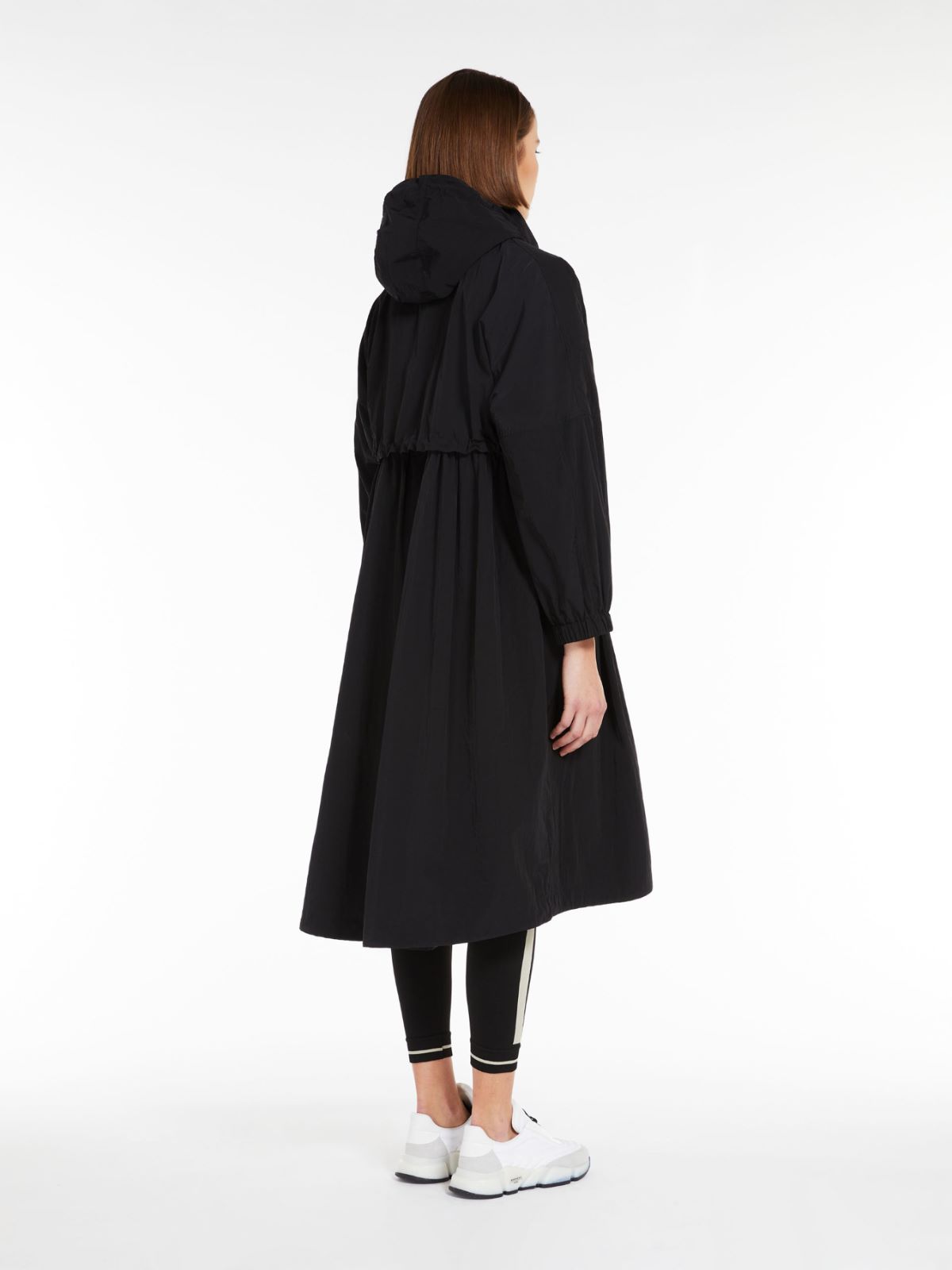 Hooded taffeta duster coat - BLACK - Weekend Max Mara - 3