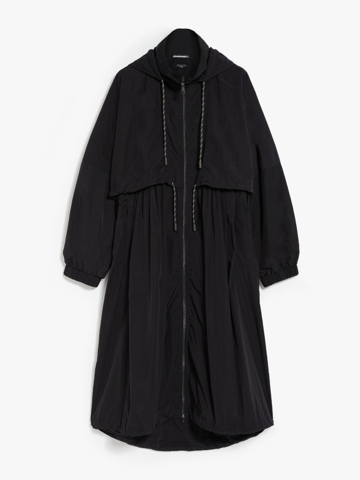 Hooded taffeta duster coat - BLACK - Weekend Max Mara - 7