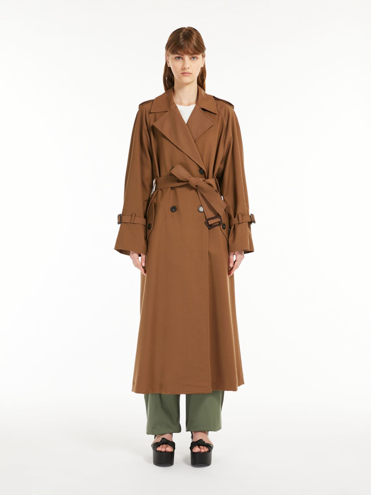 Belted trench coat in showerproof fabric - TOBACCO - Weekend Max Mara - 2