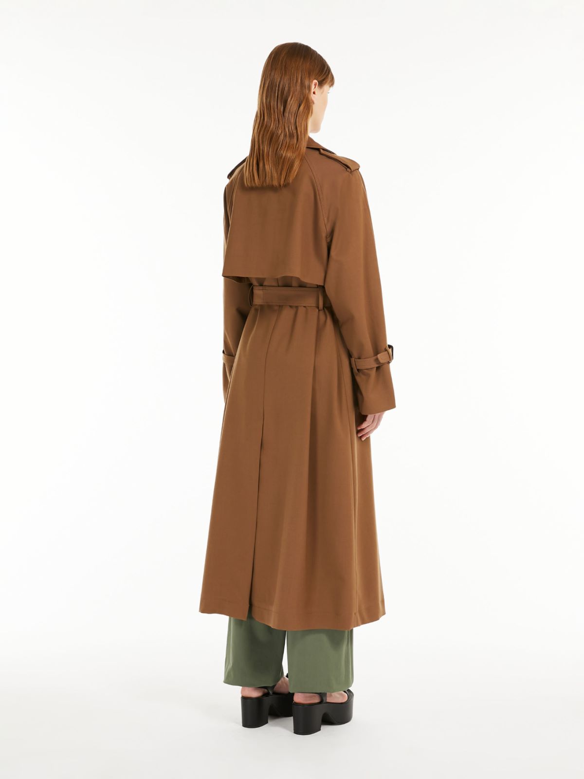 Belted trench coat in showerproof fabric - TOBACCO - Weekend Max Mara - 3