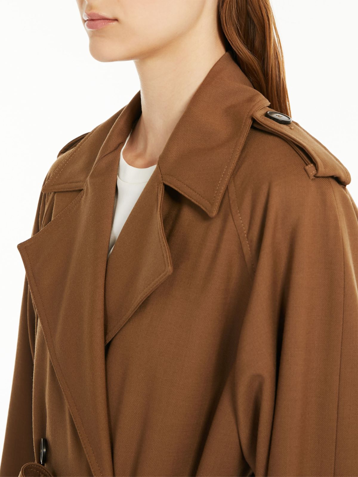 Belted trench coat in showerproof fabric - TOBACCO - Weekend Max Mara - 5