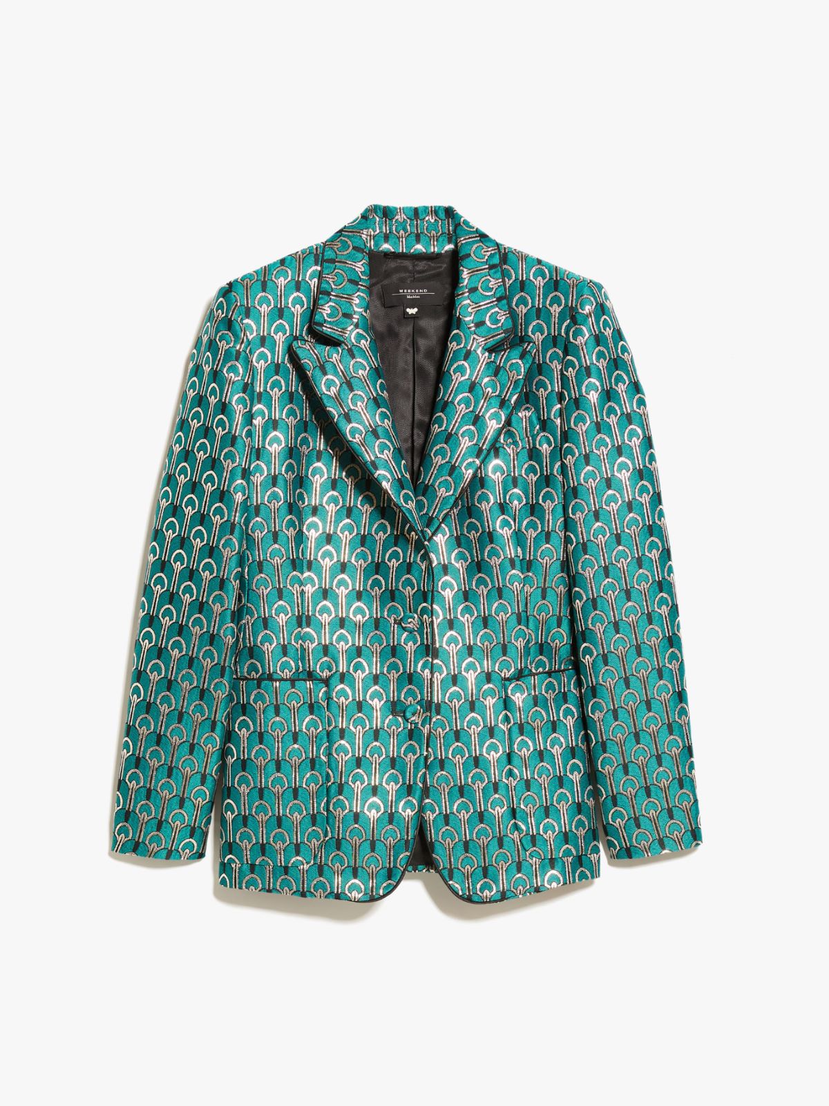 Jacquard fabric blazer - TURQUOISE - Weekend Max Mara - 7