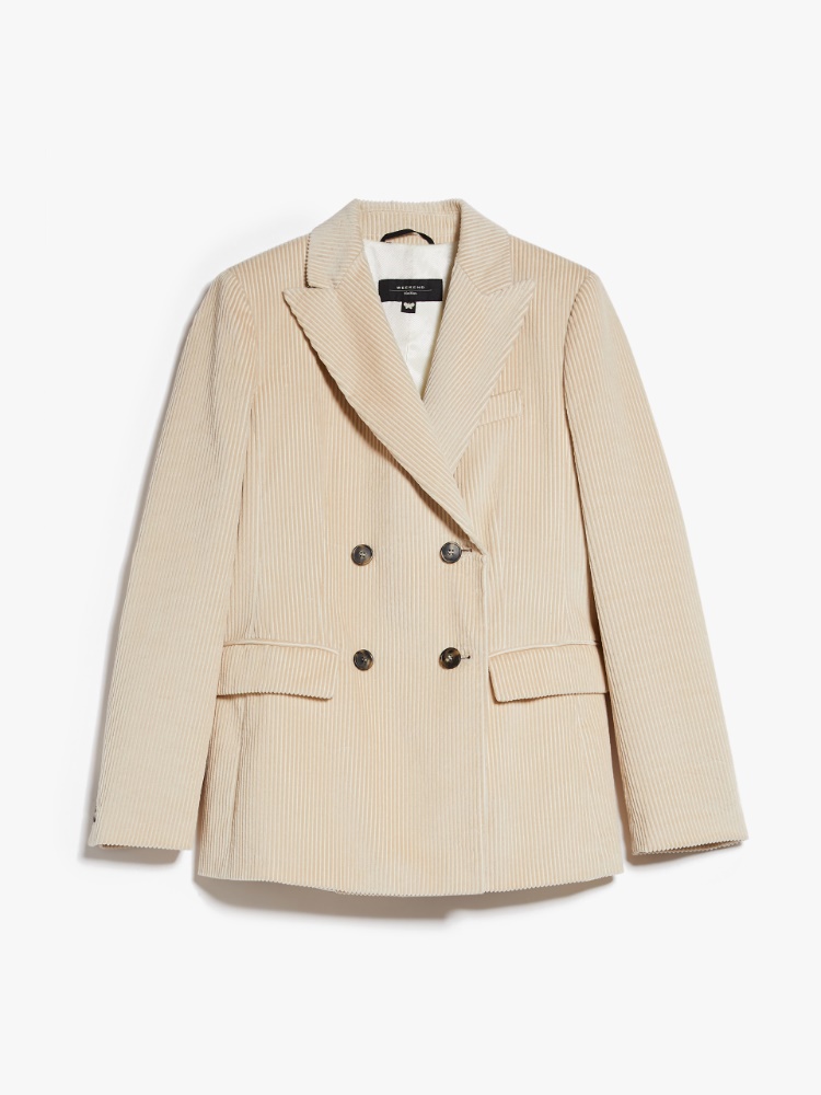 Cotton velvet blazer, ivory | Weekend Max Mara