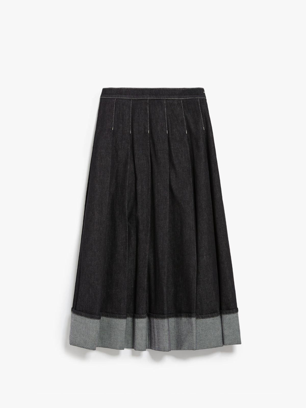 Cotton denim skirt - BLACK - Weekend Max Mara - 5