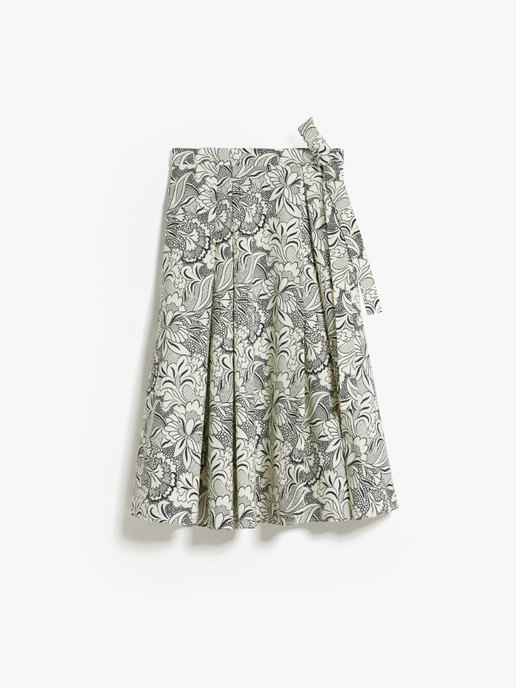 Wrap skirt in printed faille -  - Weekend Max Mara