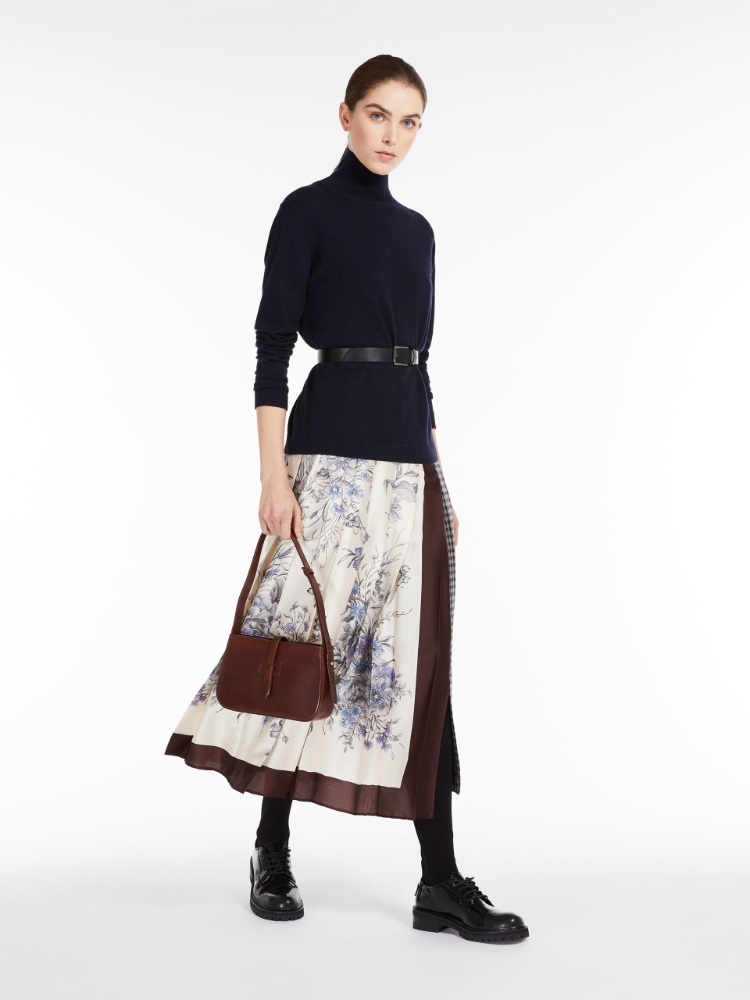 Wool and cotton basketweave skirt - ULTRAMARINE - Weekend Max Mara - 2