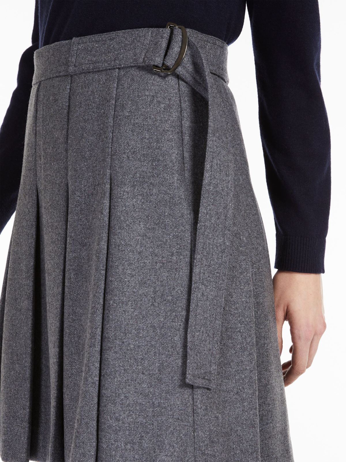 Wool flannel skirt - MEDIUM GREY - Weekend Max Mara - 4