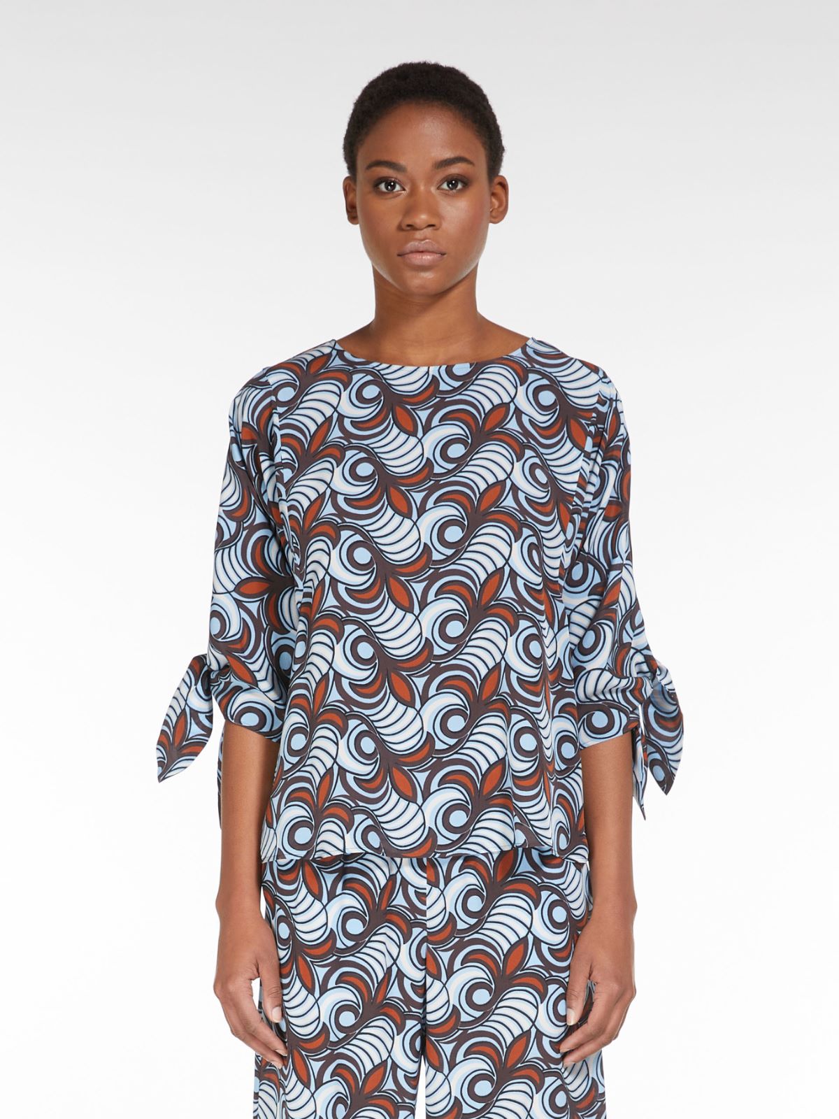 Printed silk blouse - TOBACCO - Weekend Max Mara - 2