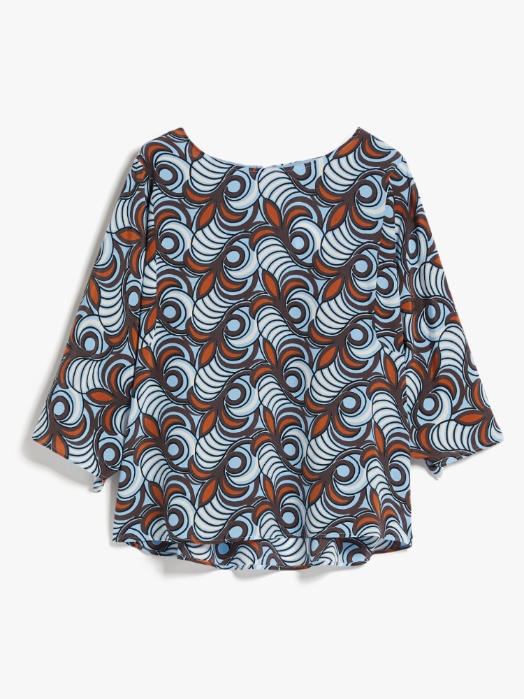 Printed silk blouse - TOBACCO - Weekend Max Mara