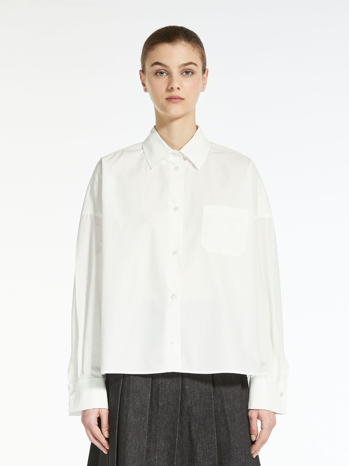 Cotton poplin shirt - WHITE - Weekend Max Mara - 2